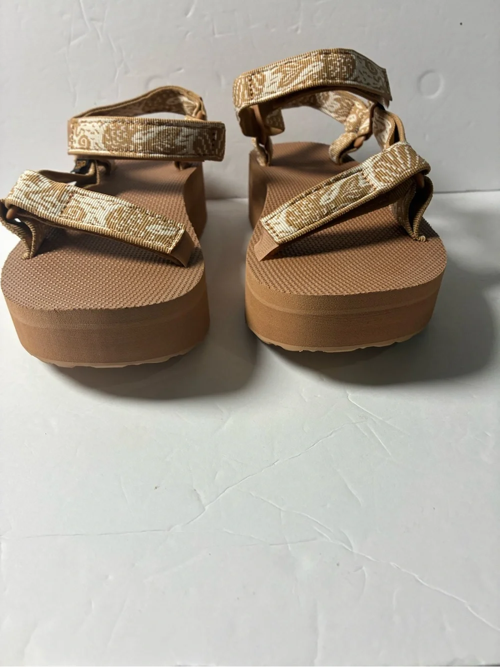 Teva Women's Outdoor Strappy Sandals in Tan and Cream